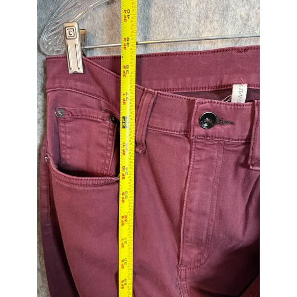 Rag & Bone Womens Maroon High Rise Ankle Skinny Jeans Stretch Size 30 - Picture 11 of 11